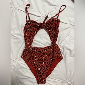 Hollister leopard one piece bathing suit